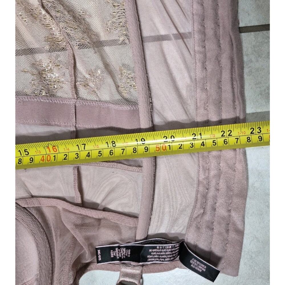 victorias secret very sexy pink nude lace bra corset lingerie 34C - Picture 12 of 13
